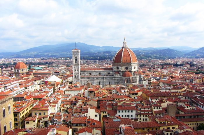 Florence:Panoramic view giotto’s bell tower and cathderal